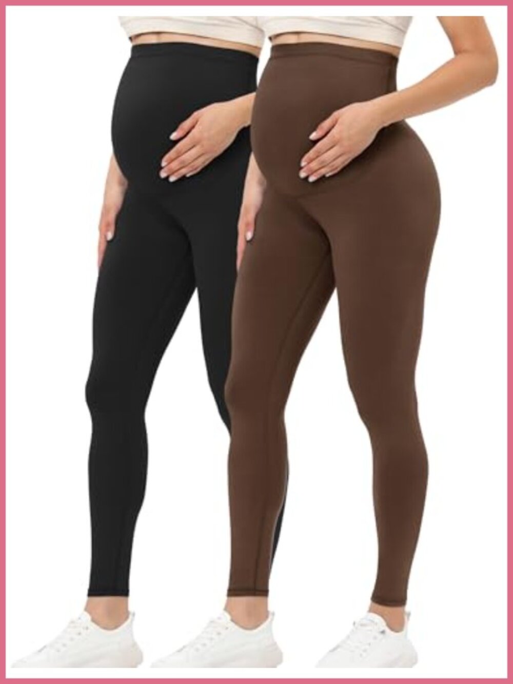 Maternity Leggings Buttery-Soft High Waist Yoga Pants Ankle Skinny